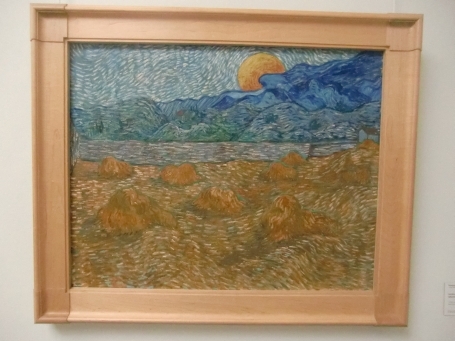 De Hoge Veluwe : Kröller-Müller Museum, Gemälde "Evening Landscape with Rising Moon" ( Abendlandschaft mit aufgehenden Mond ) von Vincent van Gogh